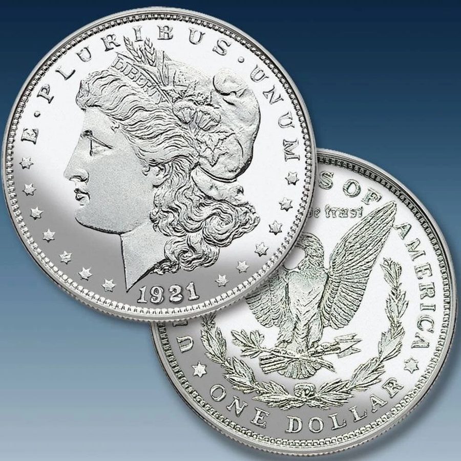1921 Morgan silver dollar